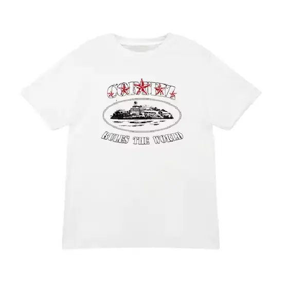 Corteiz 5 Starz Alcatraz T Shirt White