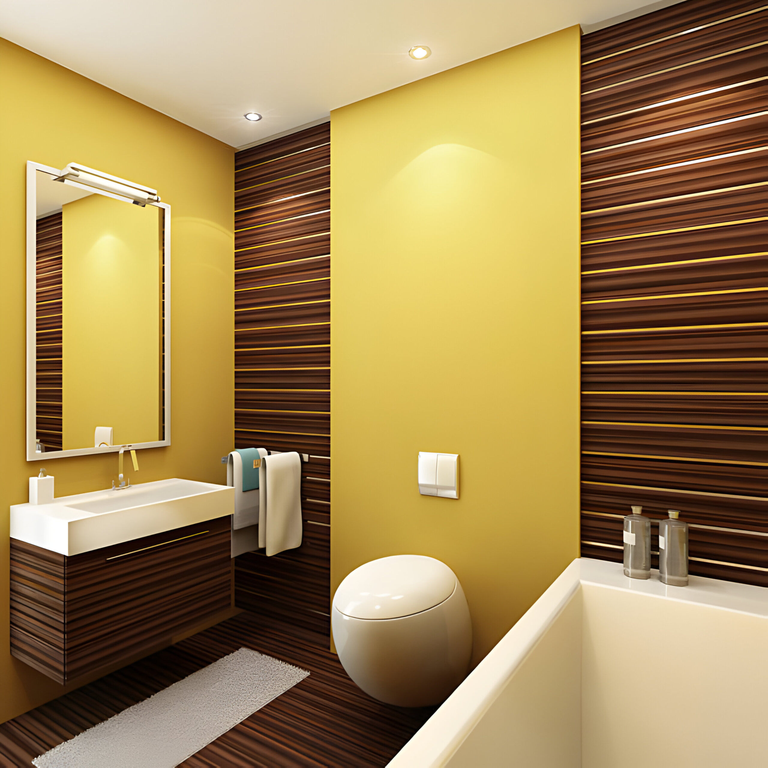 bathroom accent wall ideas