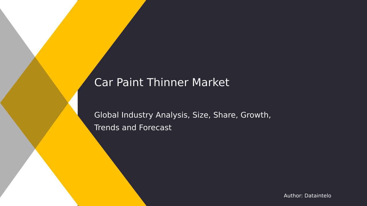 Car Paint Thinner Market