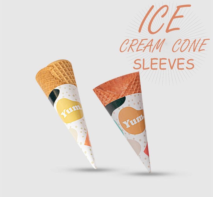 Custom ice cream cone sleeves